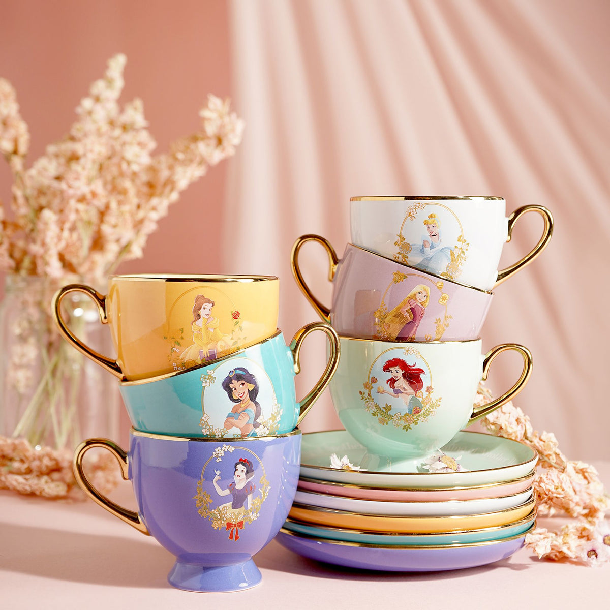 Disney Pastel Princess Tea Cup & Saucer - Belle
