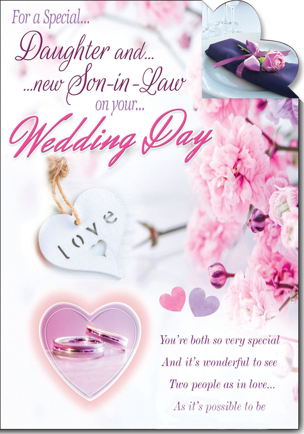 For A Special Daughter and Son-in-law on your Wedding Day Card