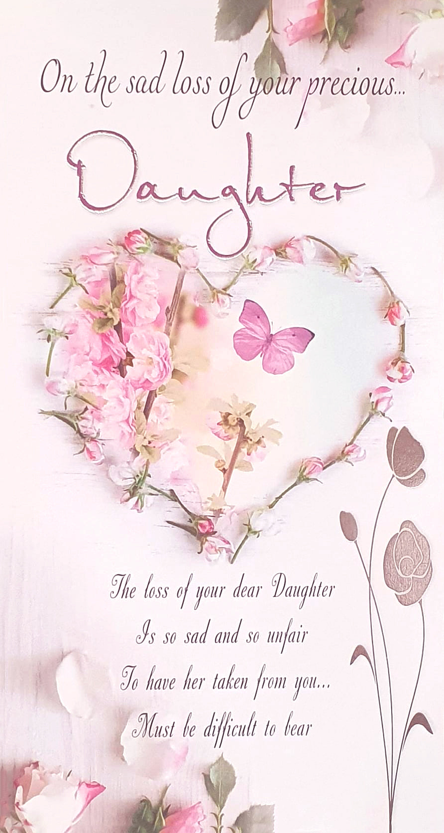 Sympathy Card - On The Sad Loss of Your Prcious Daughter
