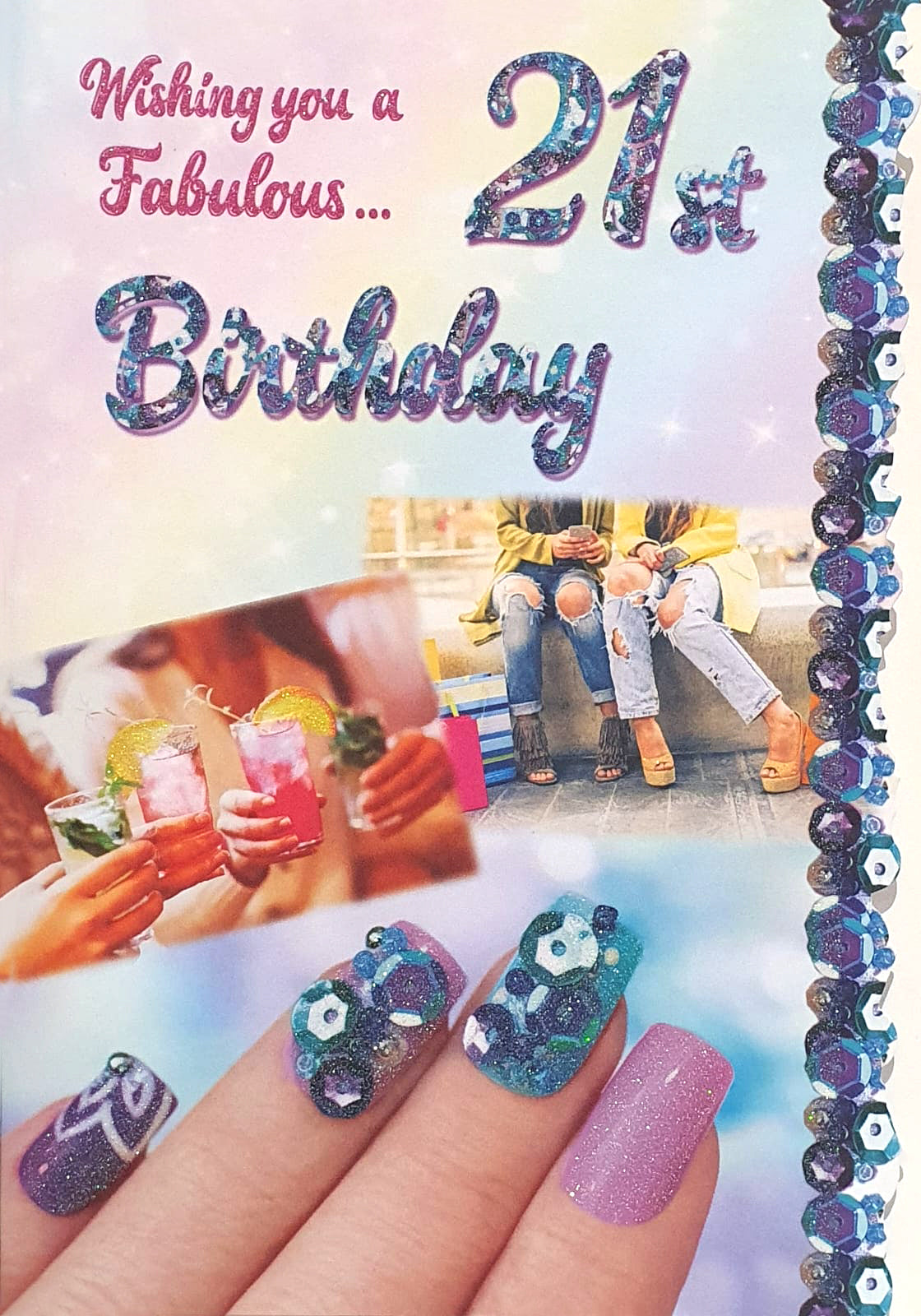 21st Birthday Girls Party Card