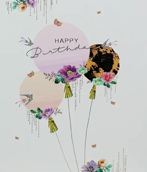 Birthday Card - Birthday Balloons
