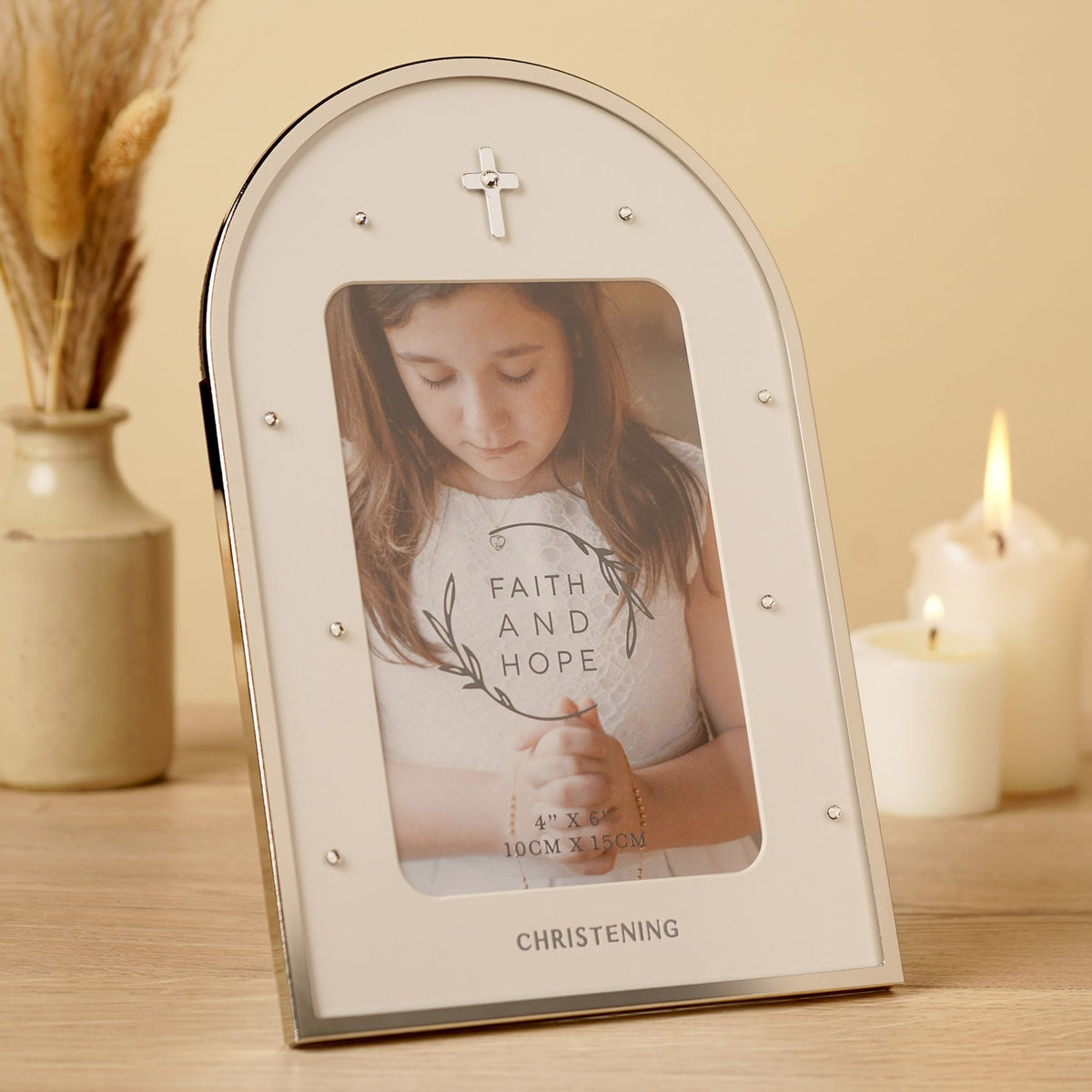 Faith & Hope Arch Frame 4'' x 6'' - Christening