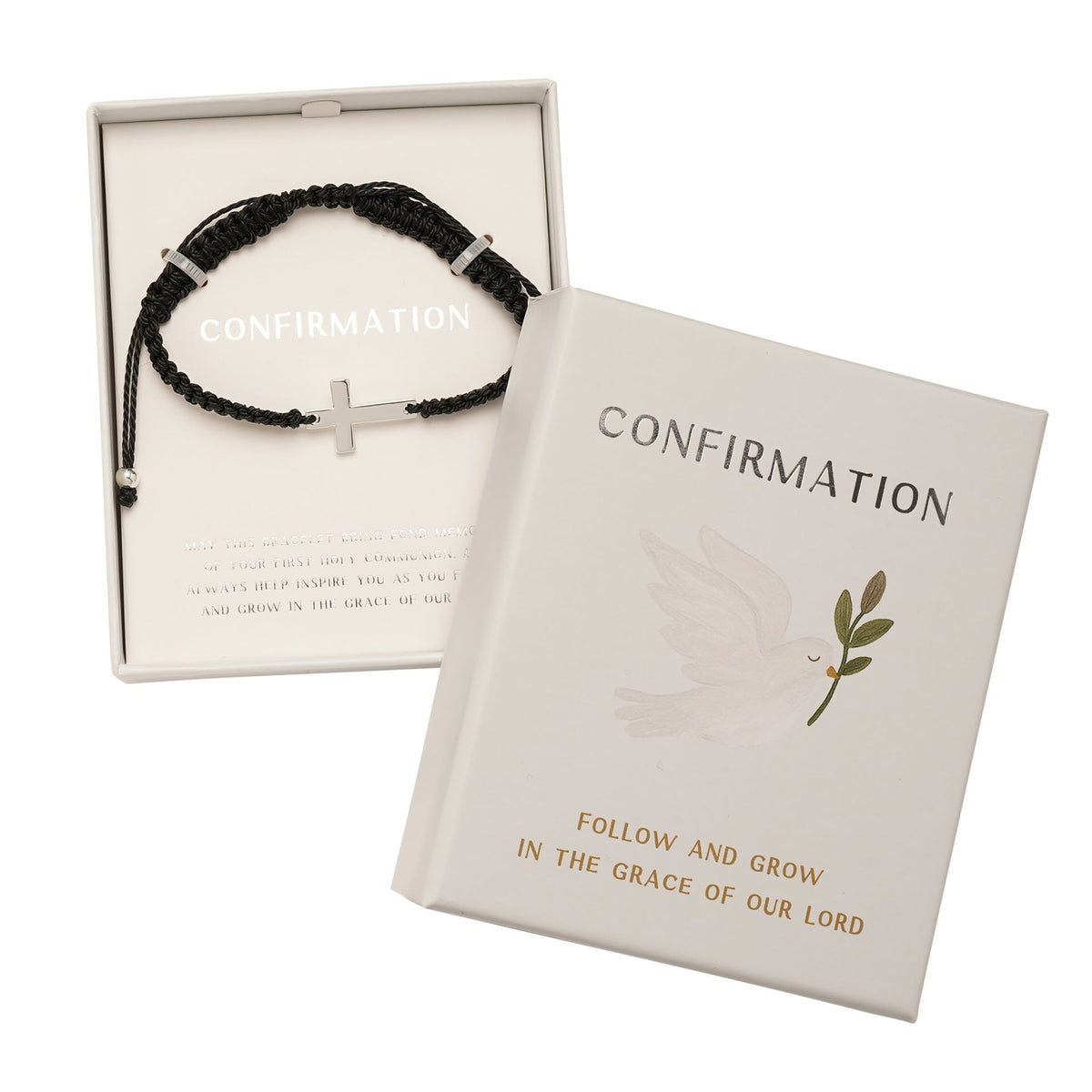 Faith & Hope Rope Bracelet Cross - Confirmation