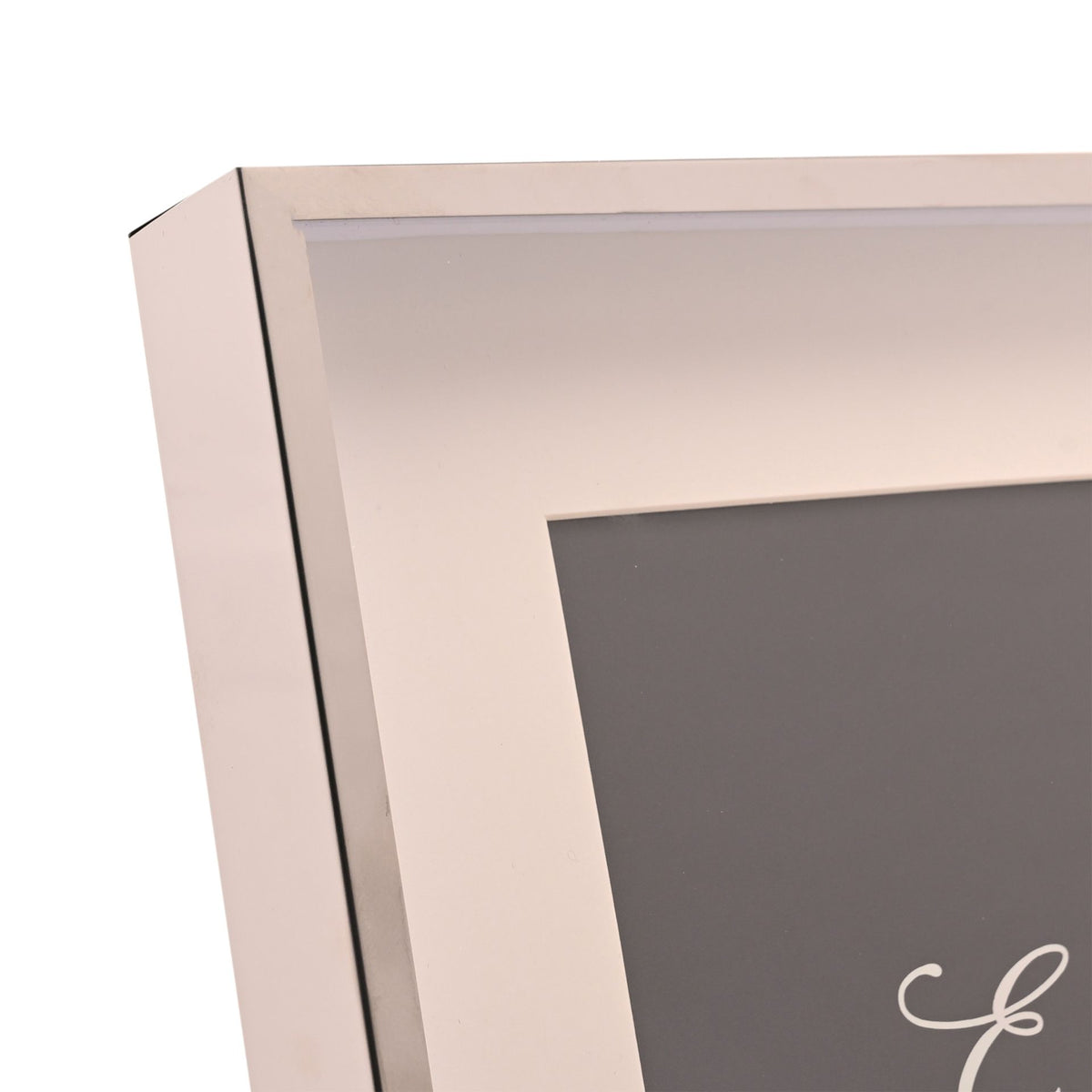 Elegance White Mount Photo Frame 4" x 4" Silver