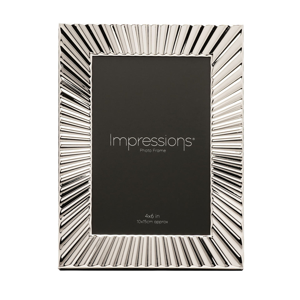 Impressions Sunburst Silver Photo Frame 4" x 6"