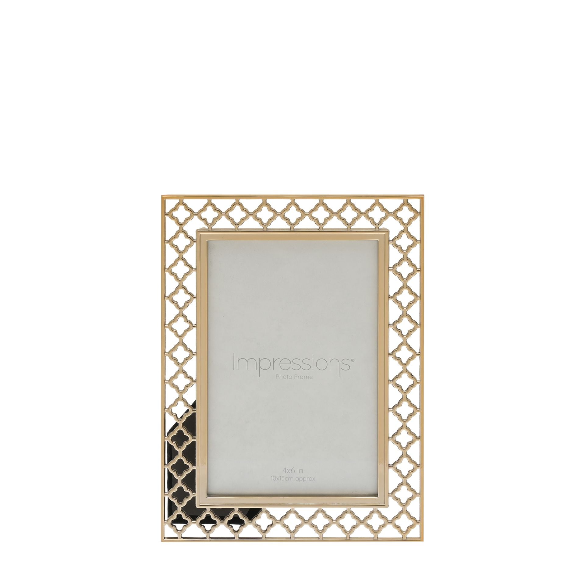 Lattice Cut Metal Photo Frame - 4" x 6"