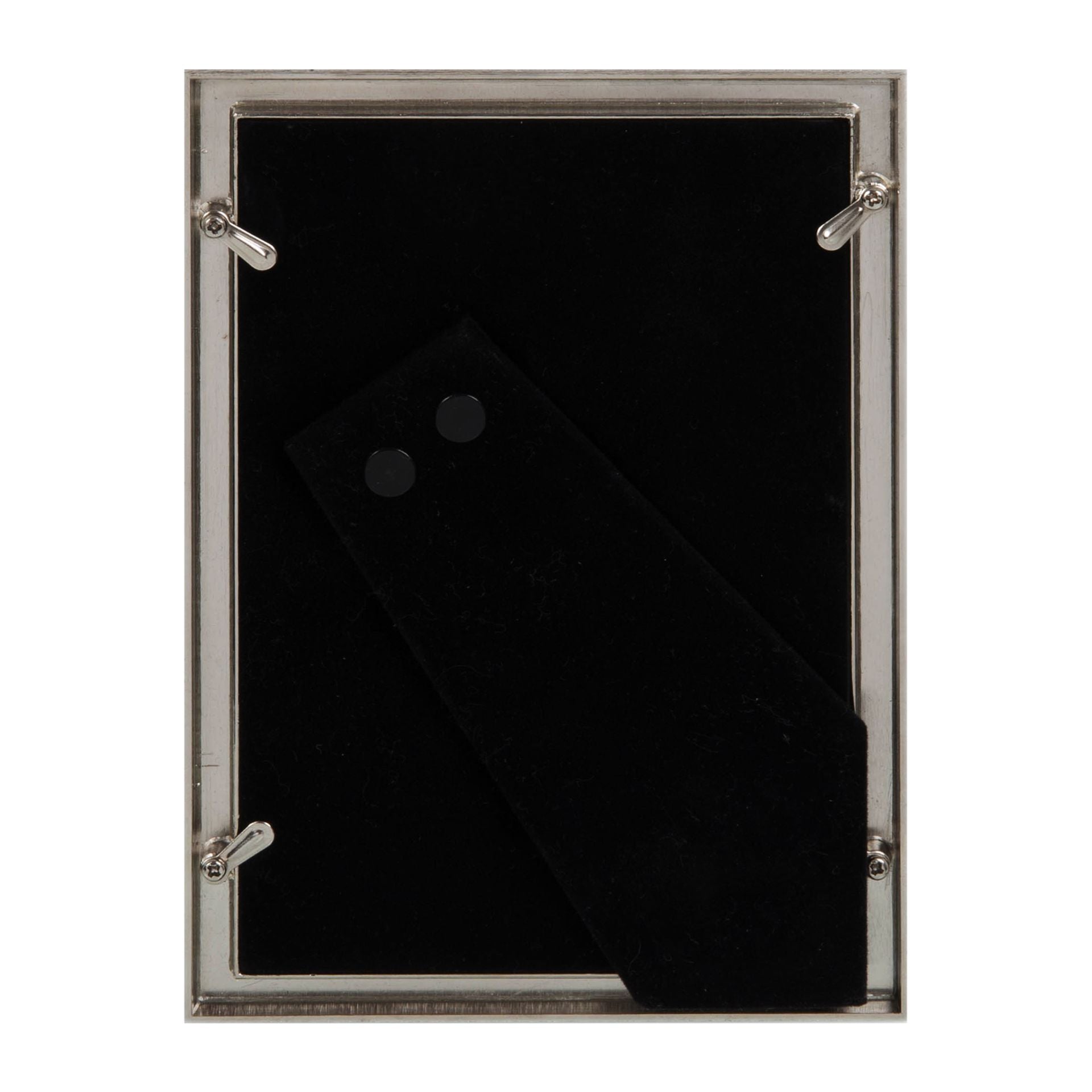 Elegance Metal Plated Grey Faux Shagreen Frame 4" x 6"