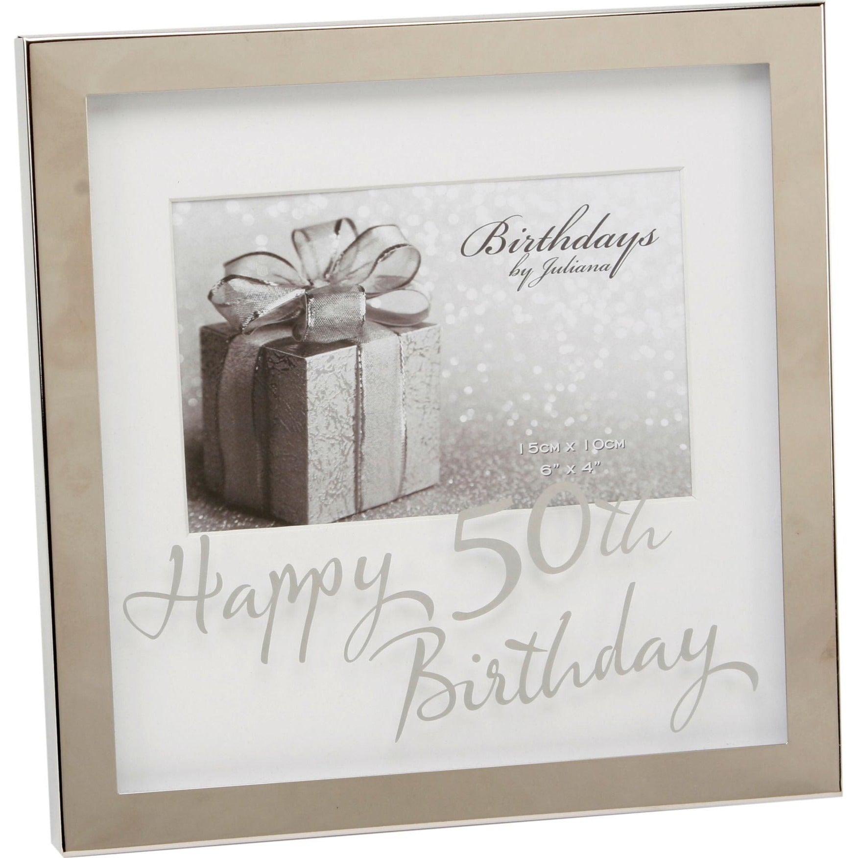 50th Birthday Box Frame Mirror Print