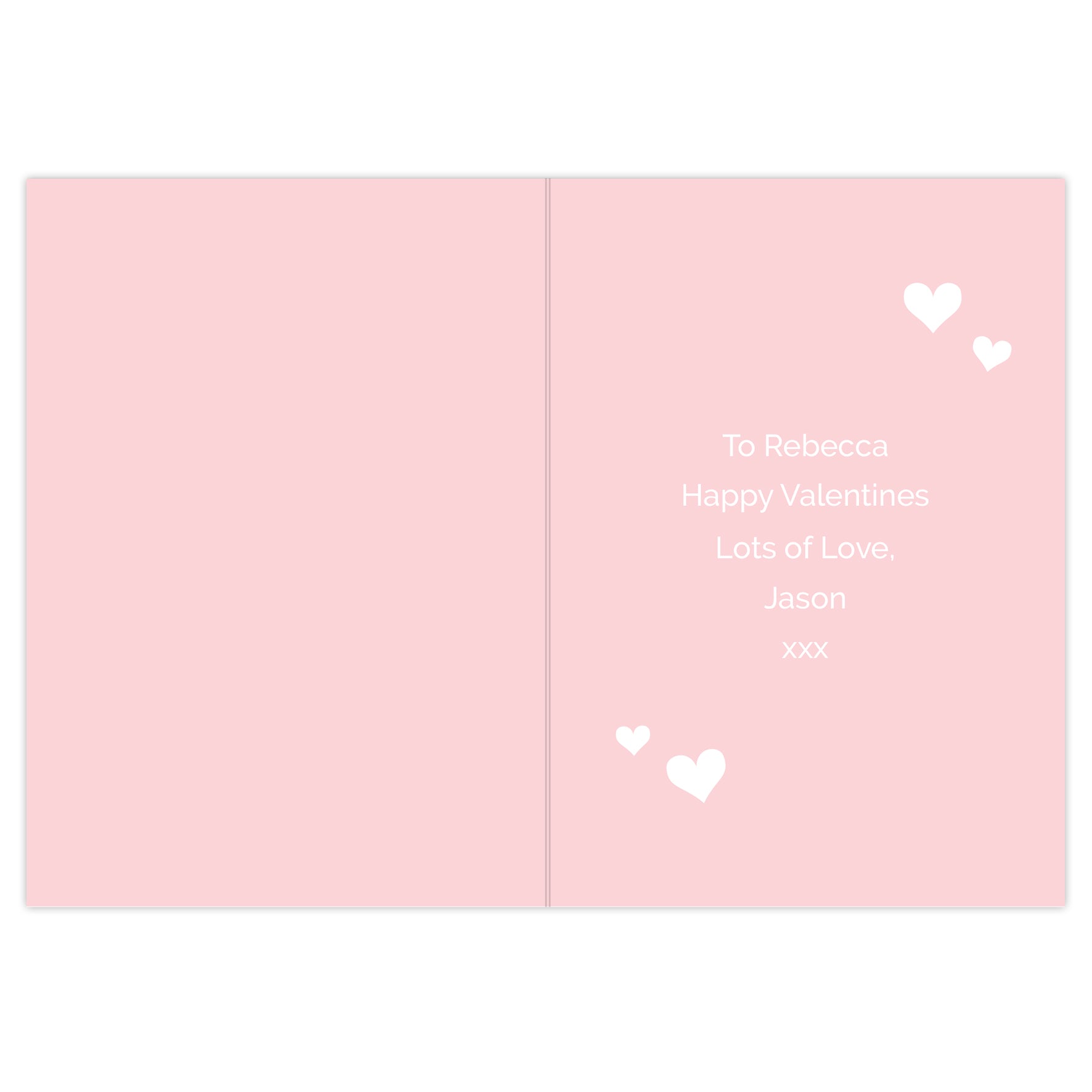Personalised Valentine's Day Confetti Hearts Card