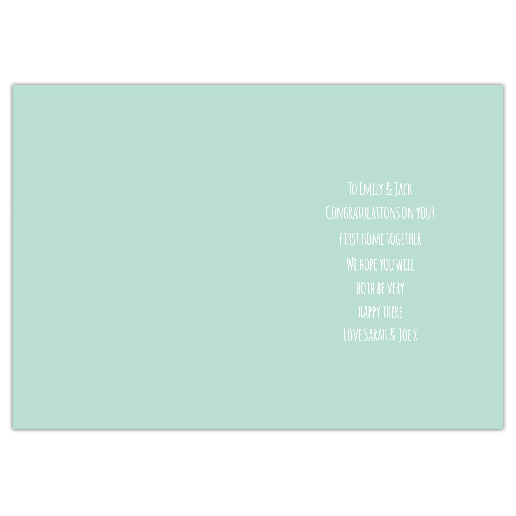 Personalised New Home Card