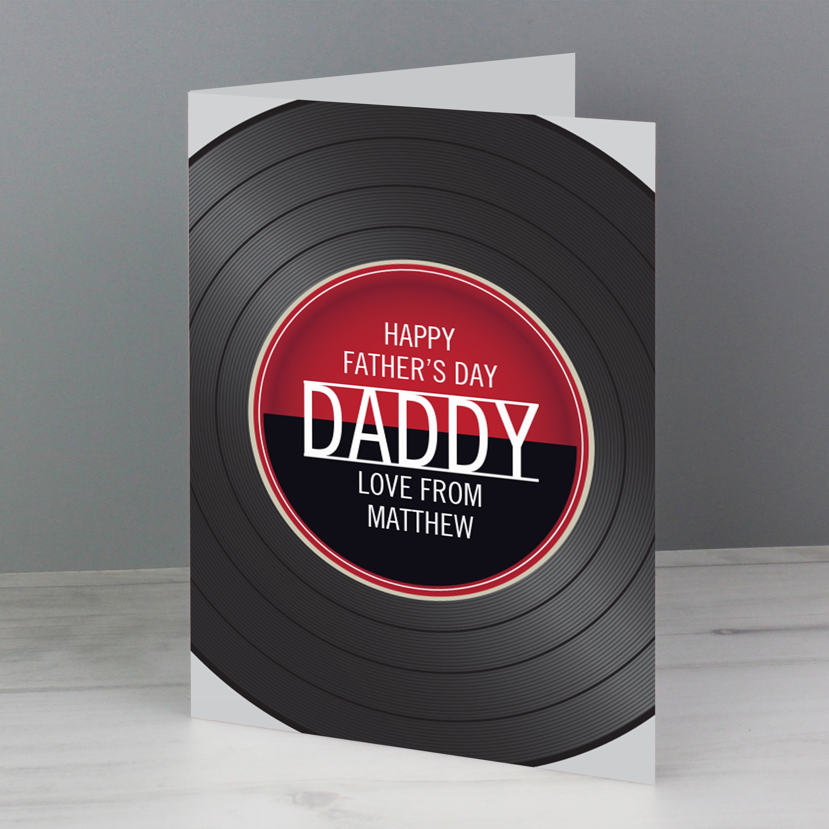 Personalised Vintage Record Card
