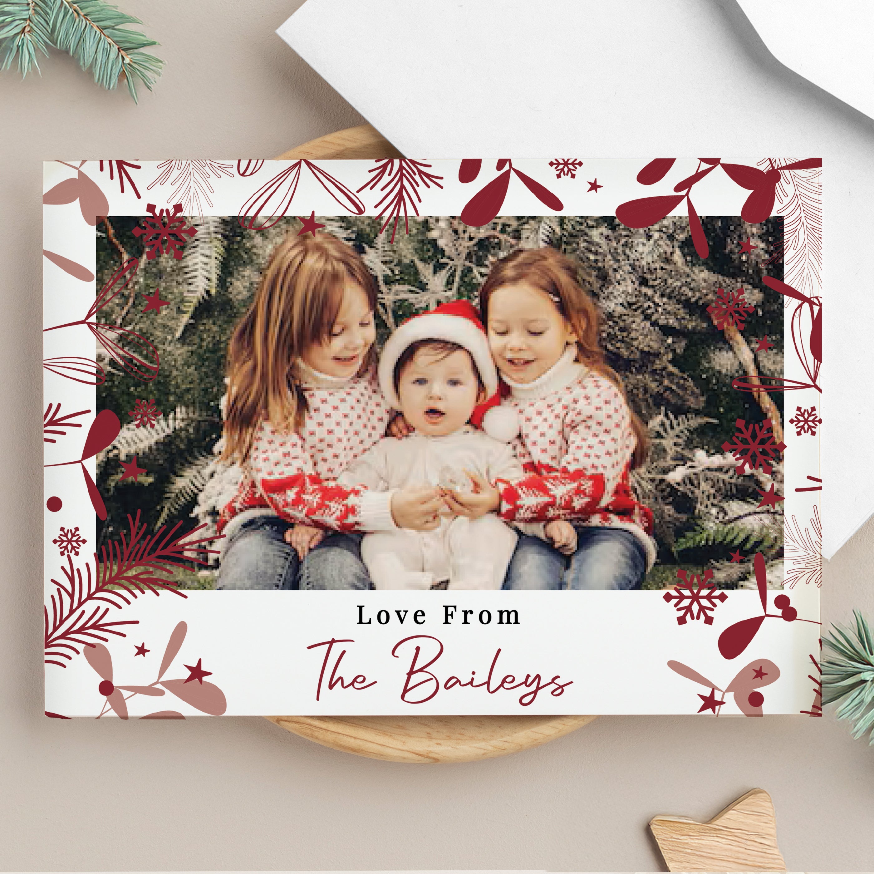 Personalised Photo Upload Pack of 10 Christmas Cards