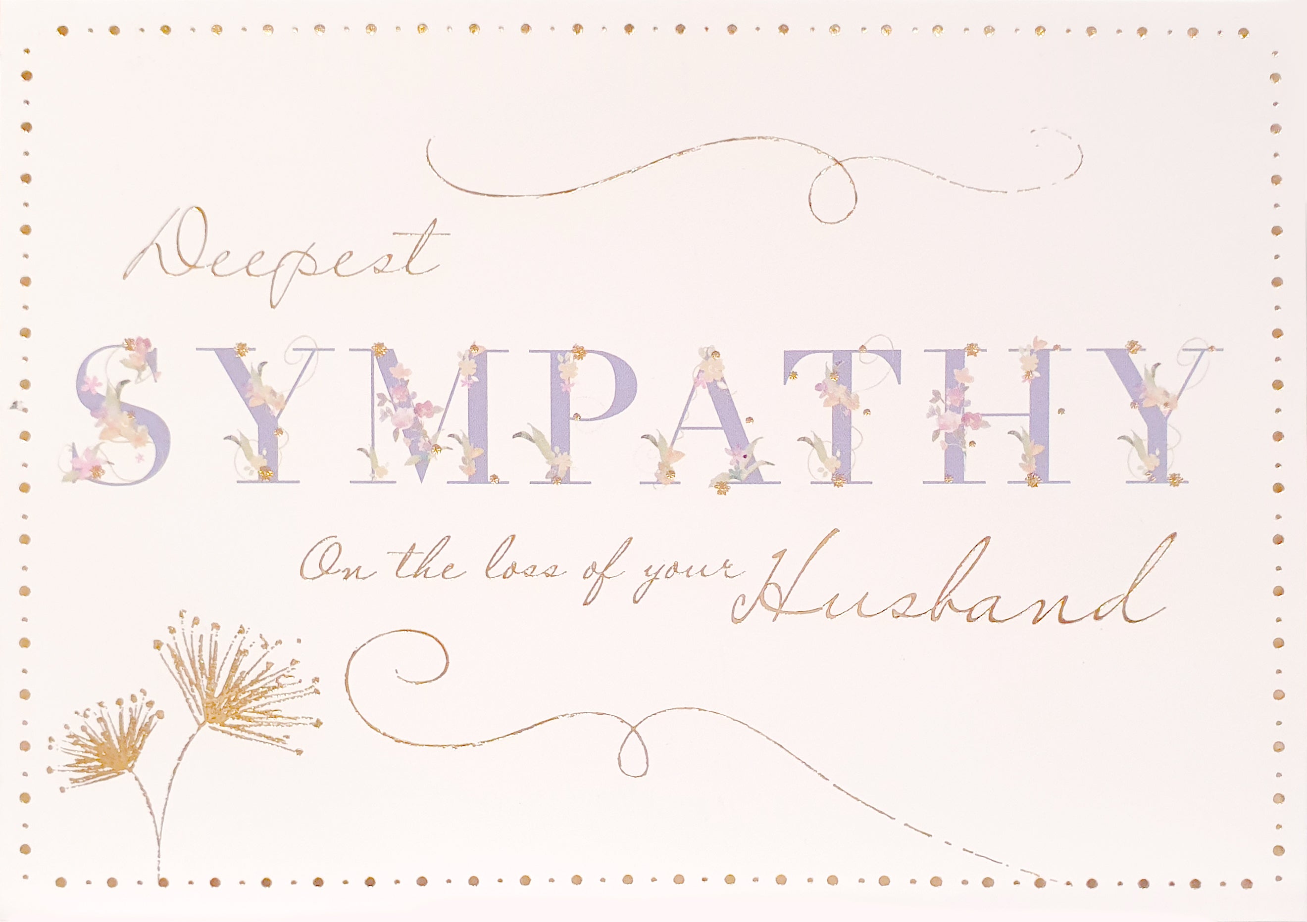 Loss of Husband Sympathy Card