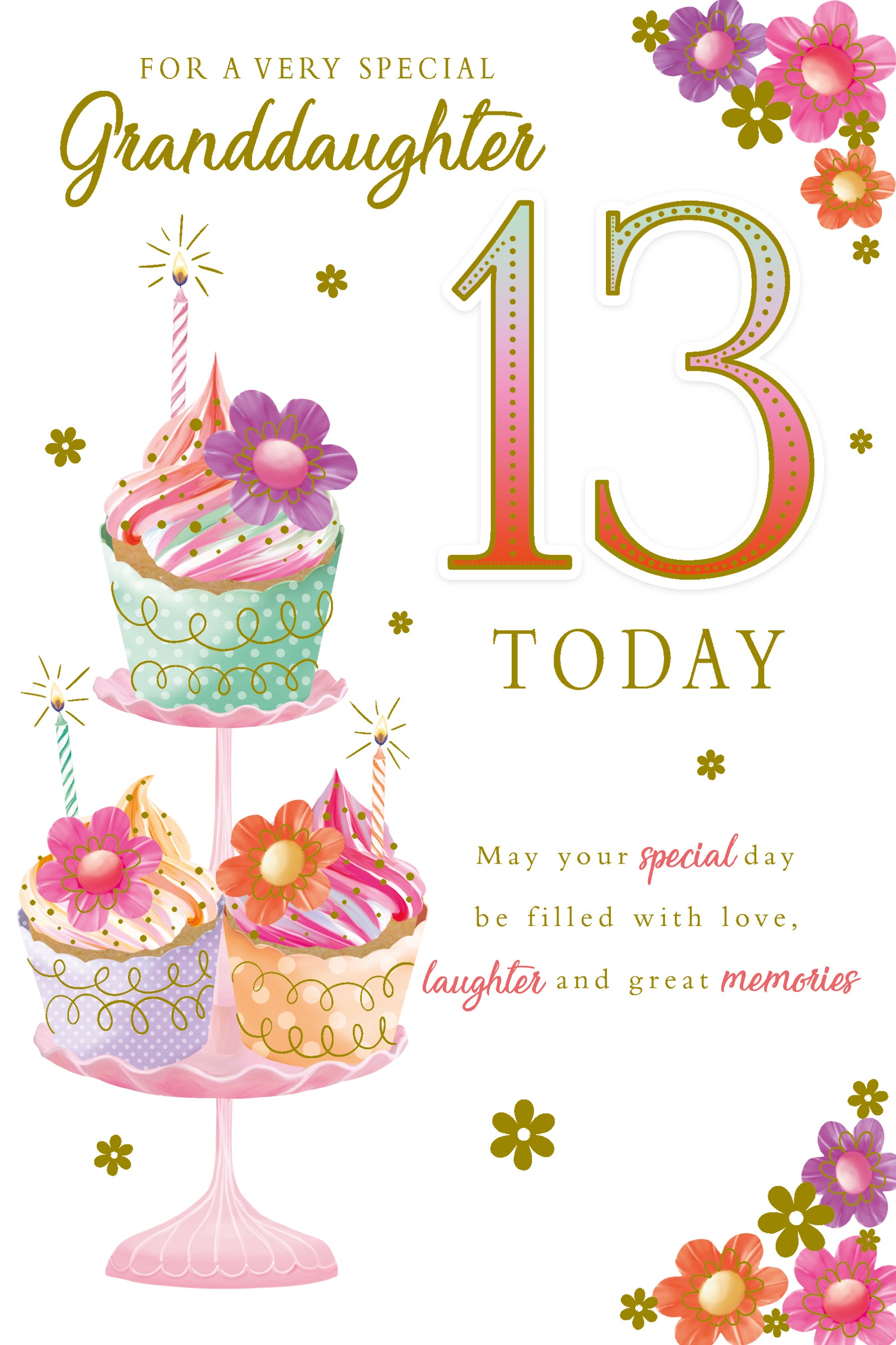 For A Very Special Granddaughter 13th Birthday Card