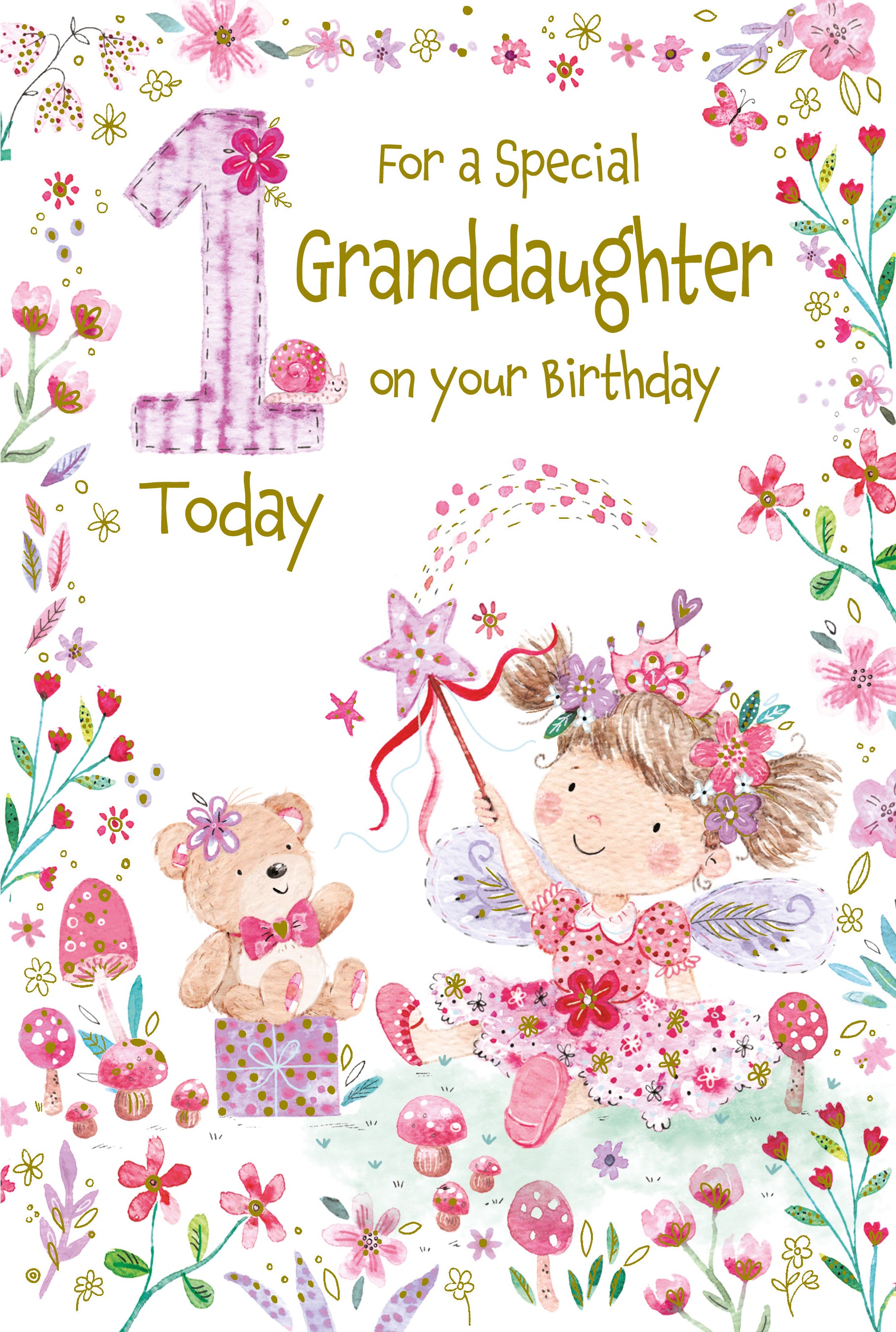 For a Special Granddaughter on Your 1st Birthday Card