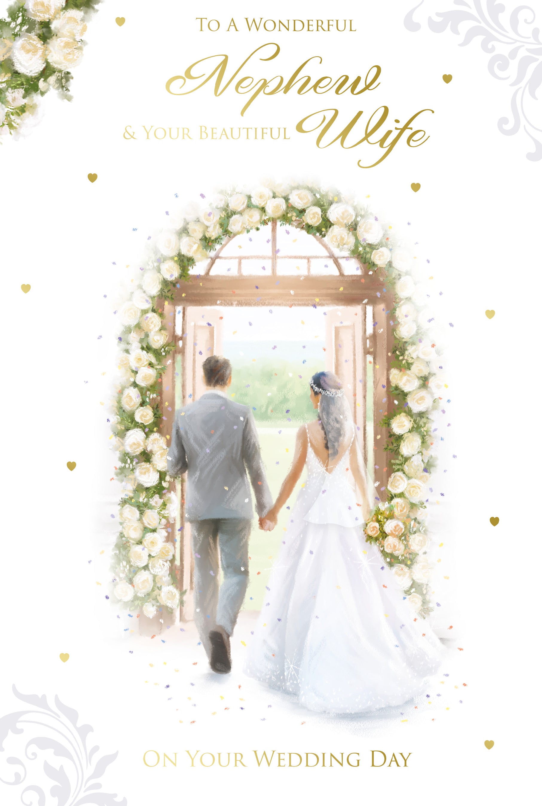 To A Wonderful Nephew & Your Beautiful Wife On Your Wedding Day Card