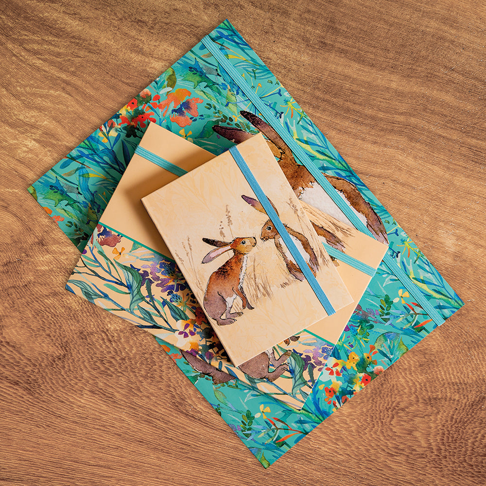 The Gifted Stationery Company - A6 Notebook - Kisshing Hares