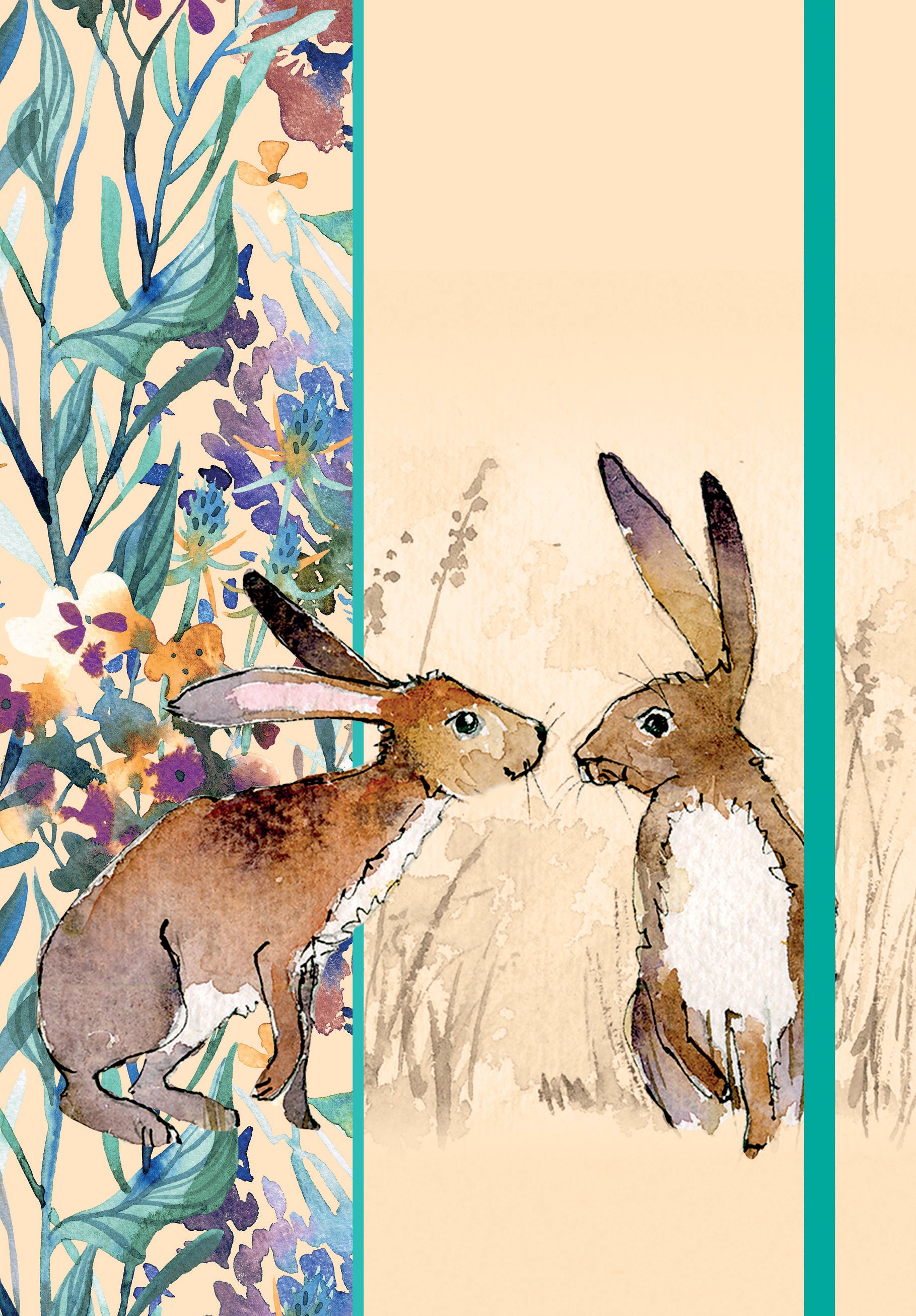A5 Notebook - Kissing Hares