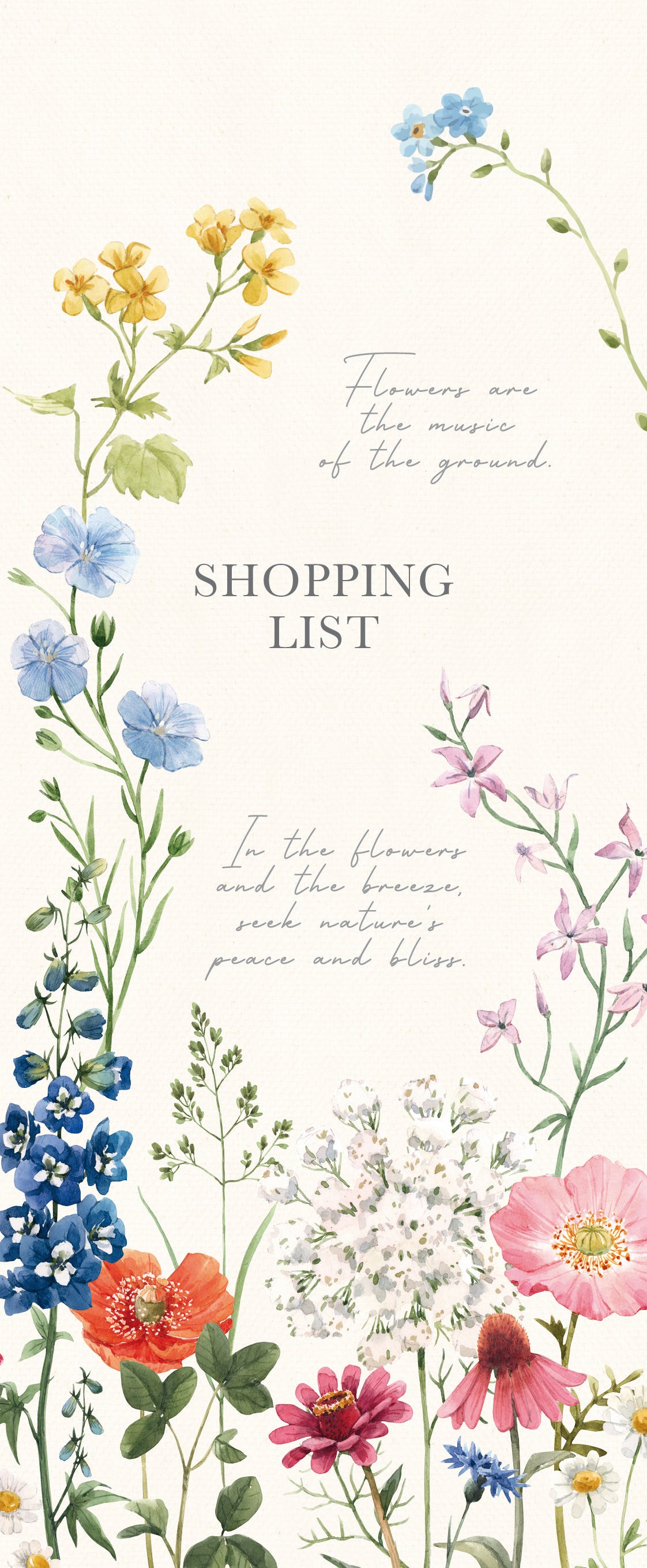 Shopping List – Wild Harmony B