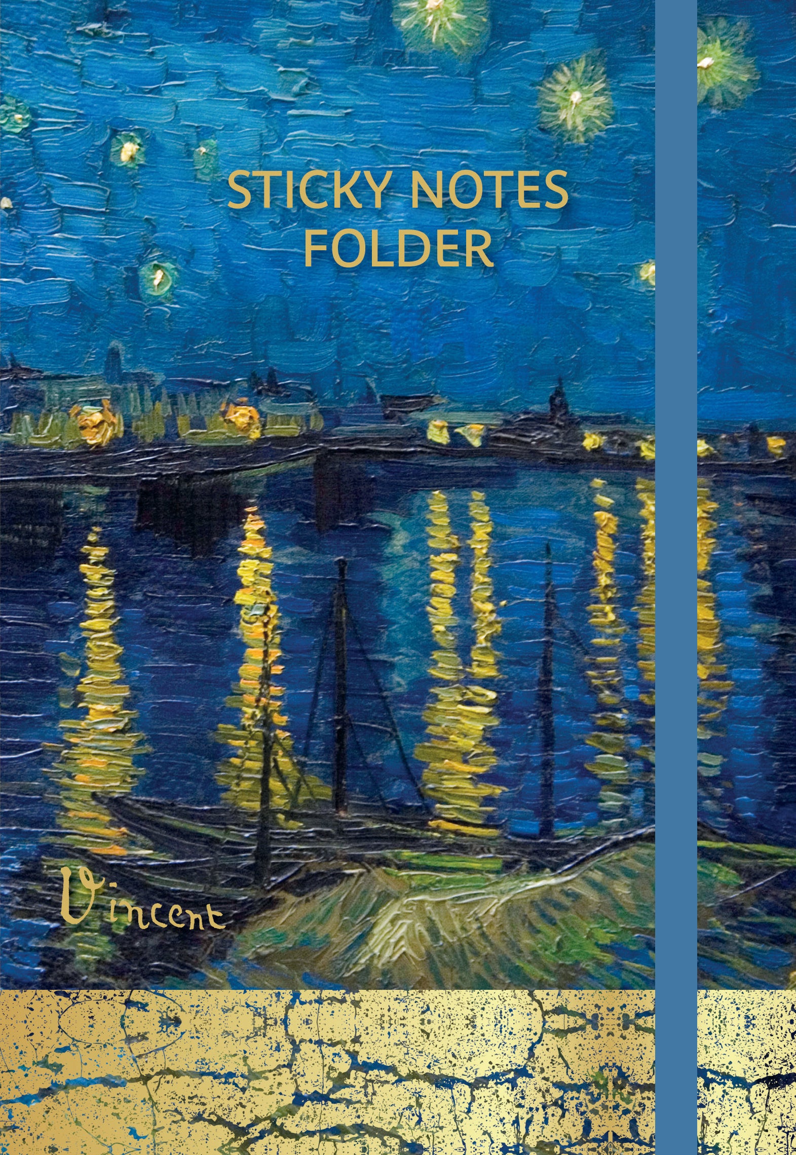 The Gifted Stationery Company - Sticky Notes Folder - Van Gogh - Starry Night