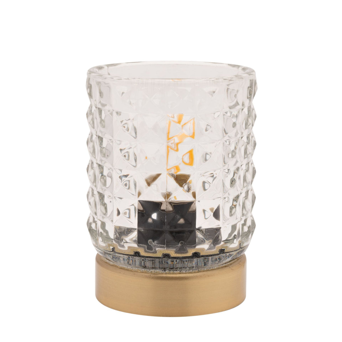 Clear Glass Cup with LED Bulb Light