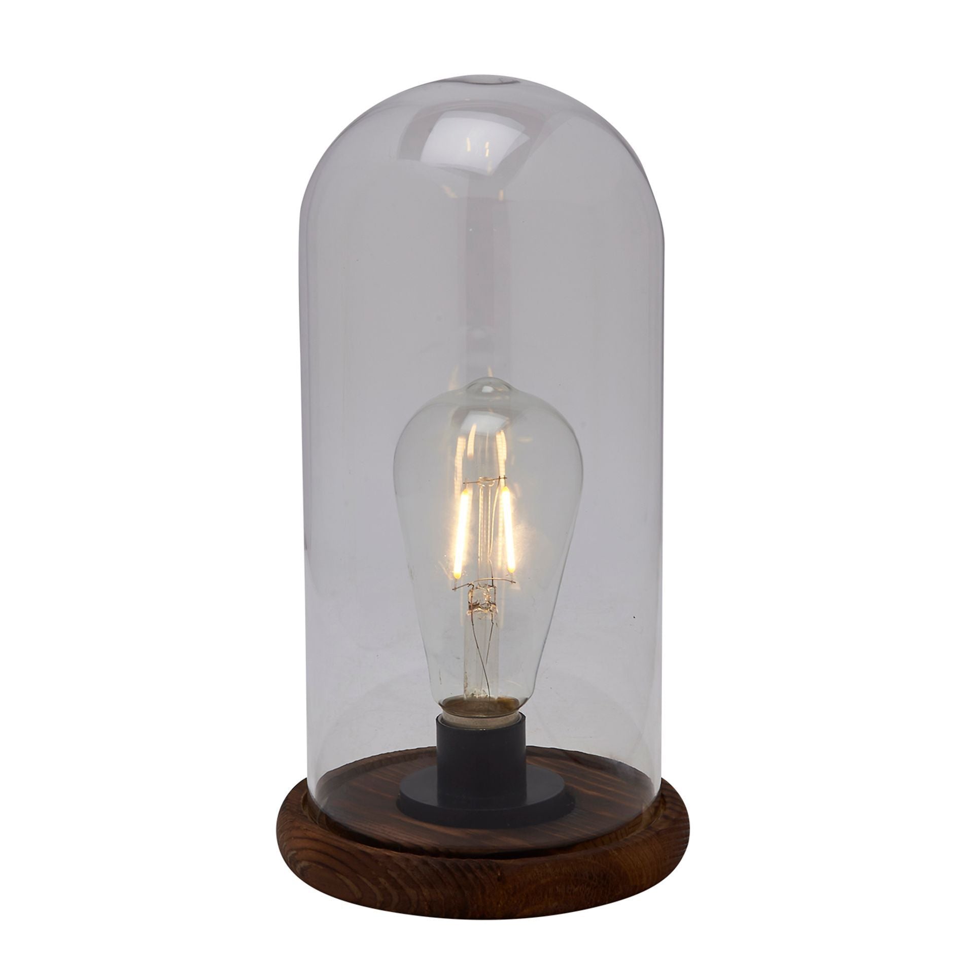 Hestia LED Light Up Glass Dome with Bulb - Large