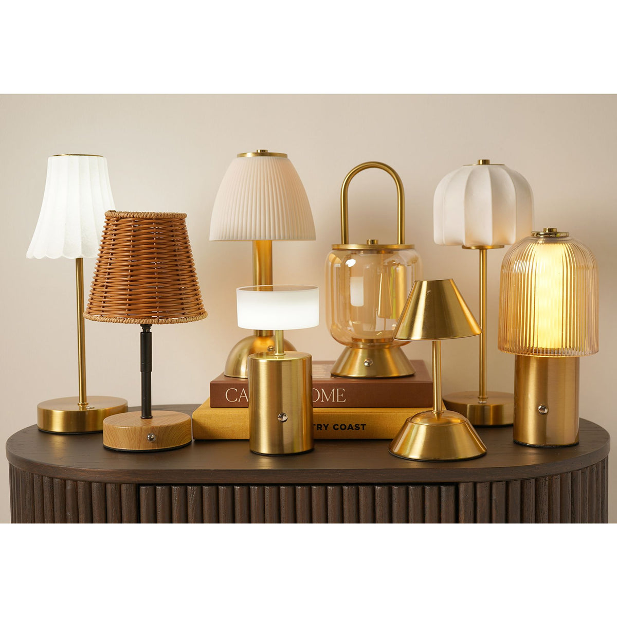 Hestia Bronze USB LED Touch Table Lamp - Small