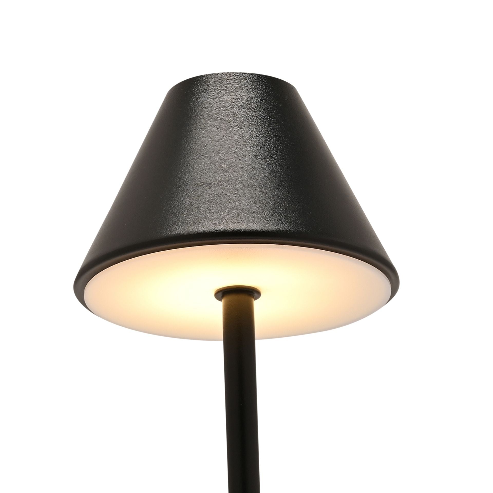 Hestia Matt Black USB LED Touch Table Lamp - Medium