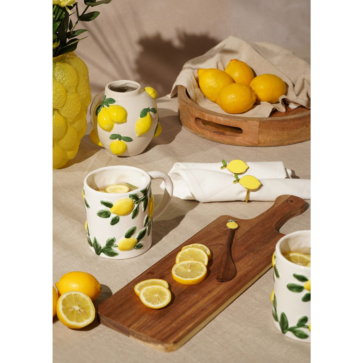 Hestia Set of 4 Lemon Napkin Rings
