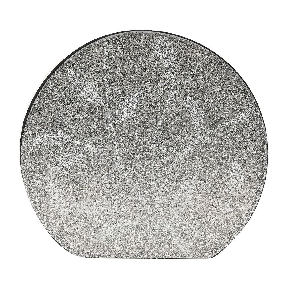 Hestia Glitter Leaf Design Single Tealight Holder
