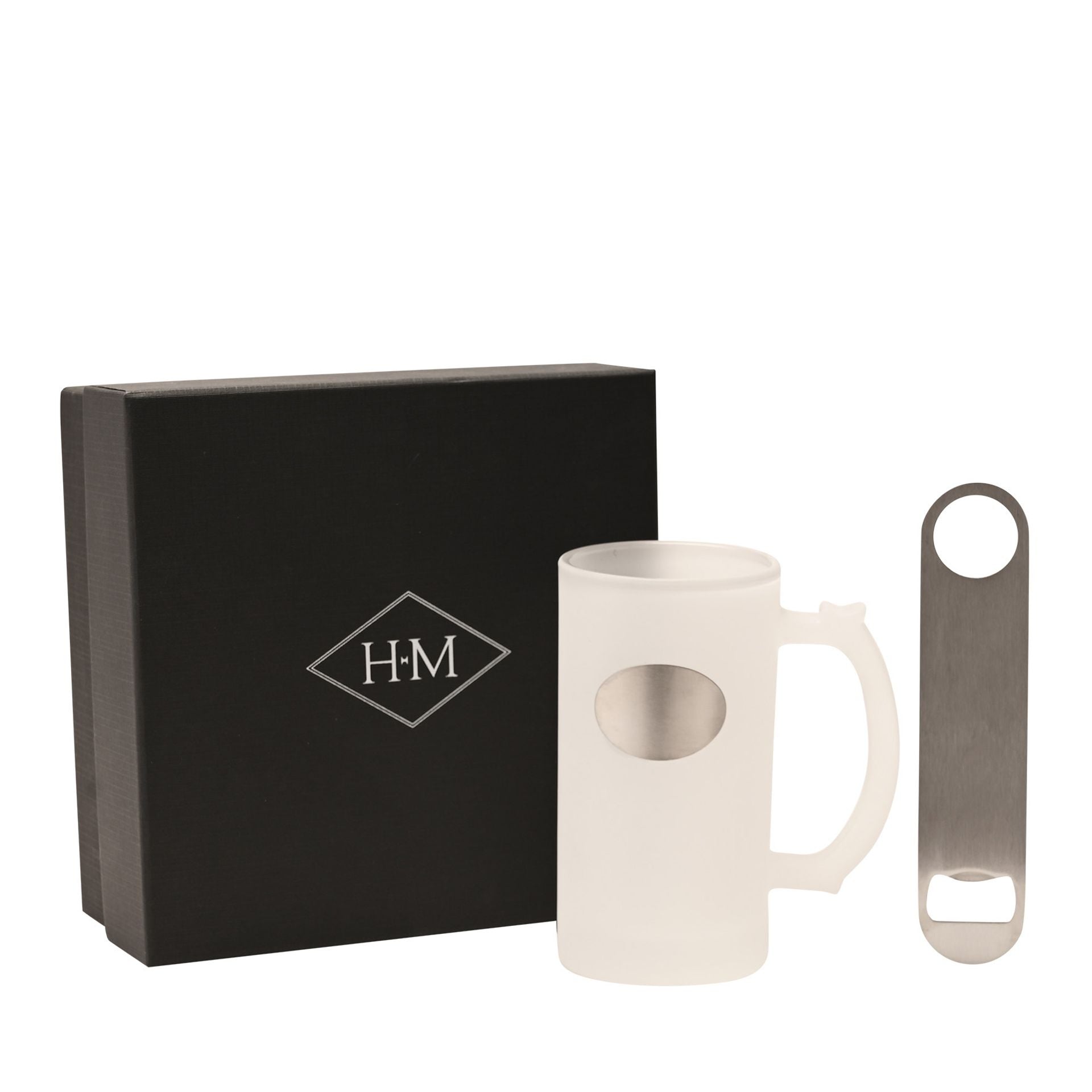 Harvey Makin Engravable Tankard and Bottle Opener Set - Frosted