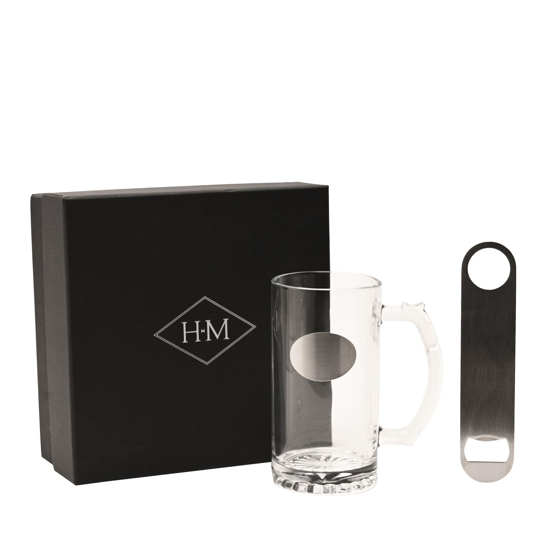 Harvey Makin Engravable Tankard and Bottle Opener Set - Clear