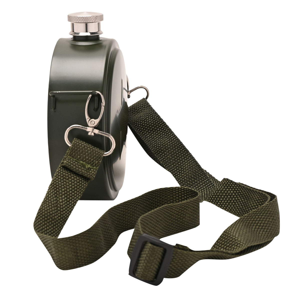 Harvey Makin Classic Hip Flask 20oz Retro - Army Flask