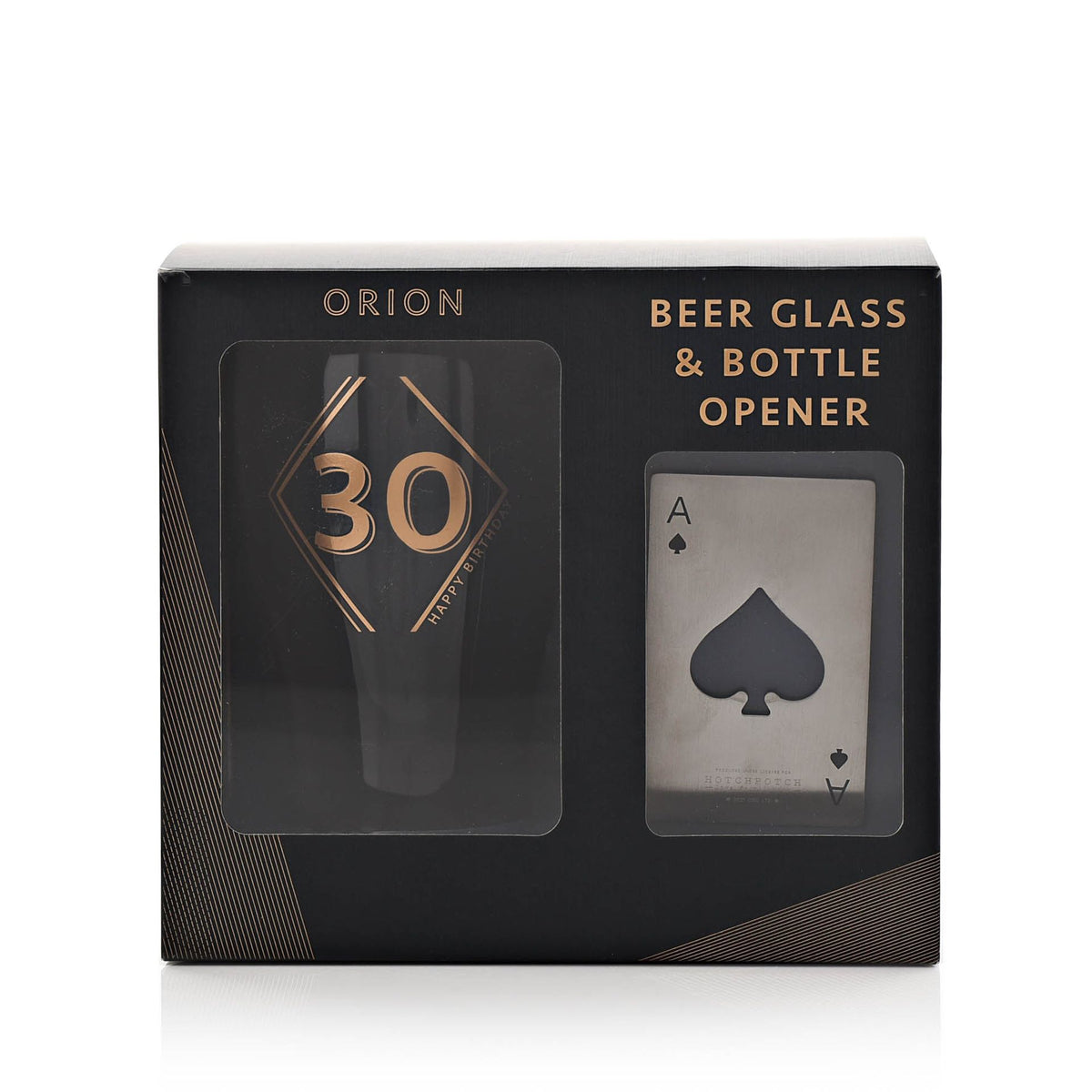 Hotchpotch Orion Beer Glass & Bottle Opener - 30