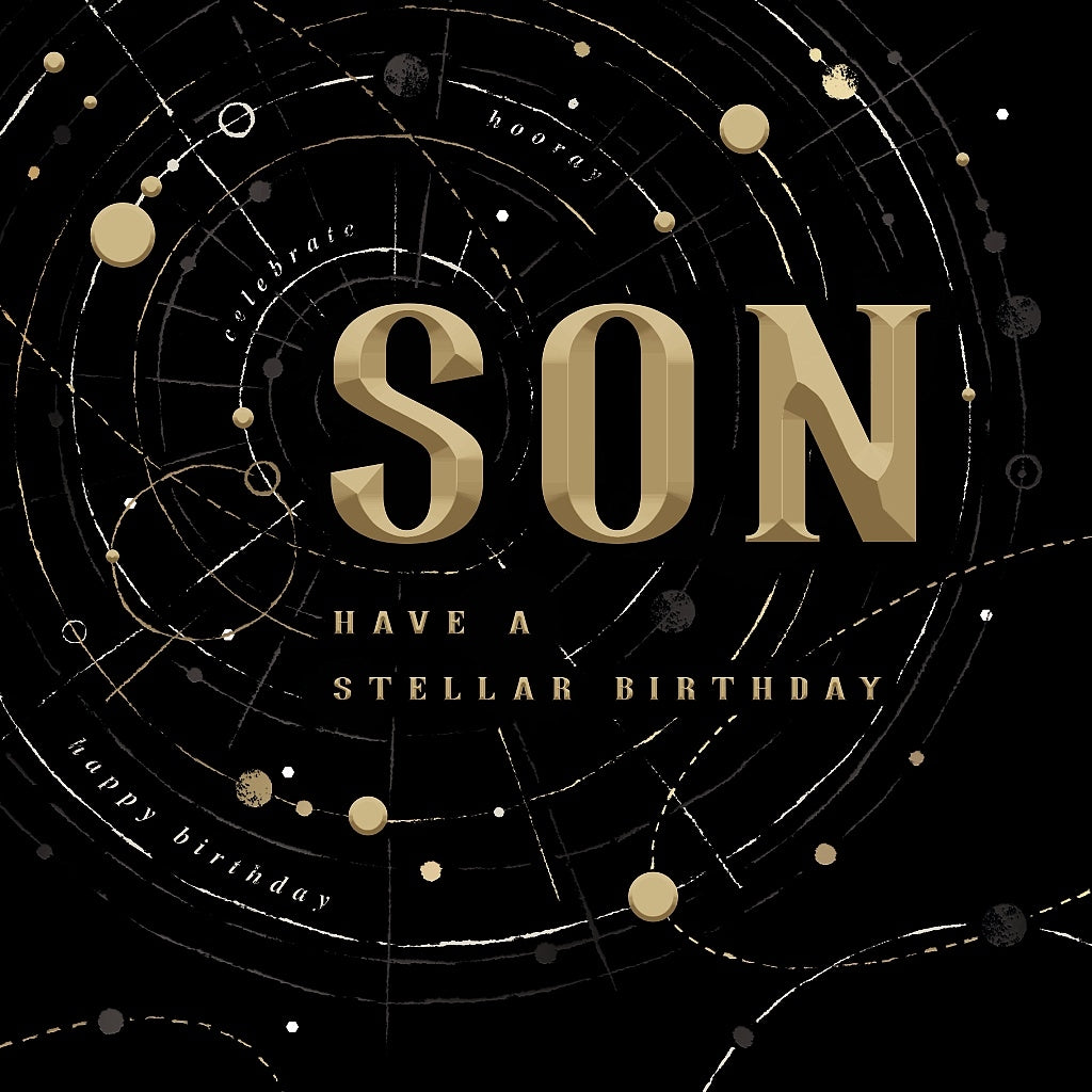 Son Birthday Card - Planets