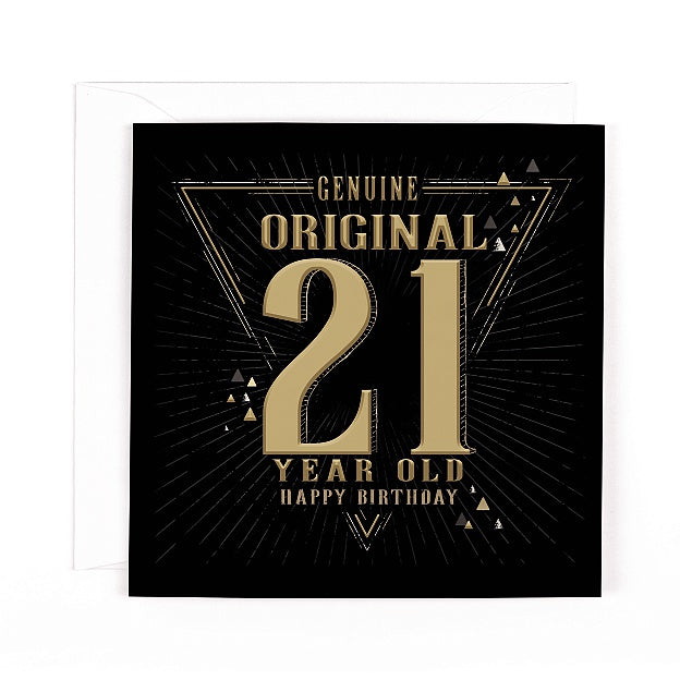 21st Birthday Card - Genuine