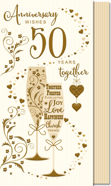 50th Wedding Anniversary Card - Ever-Lasting Joy And Happiness