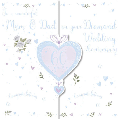 Mum and Dad 60th Wedding Anniversary Card