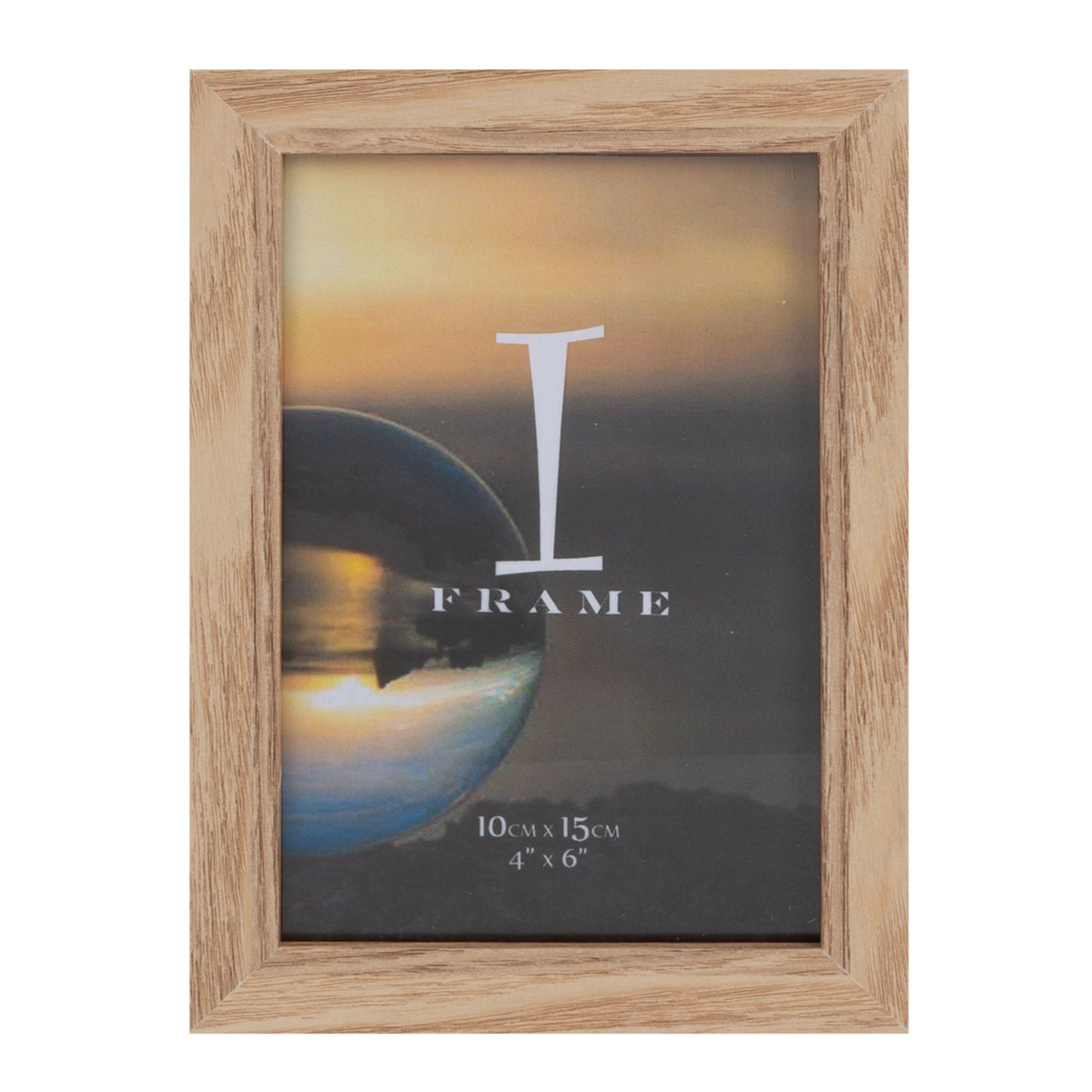 iFrame Set of 4 Photo Frames Oak 4" x 6"