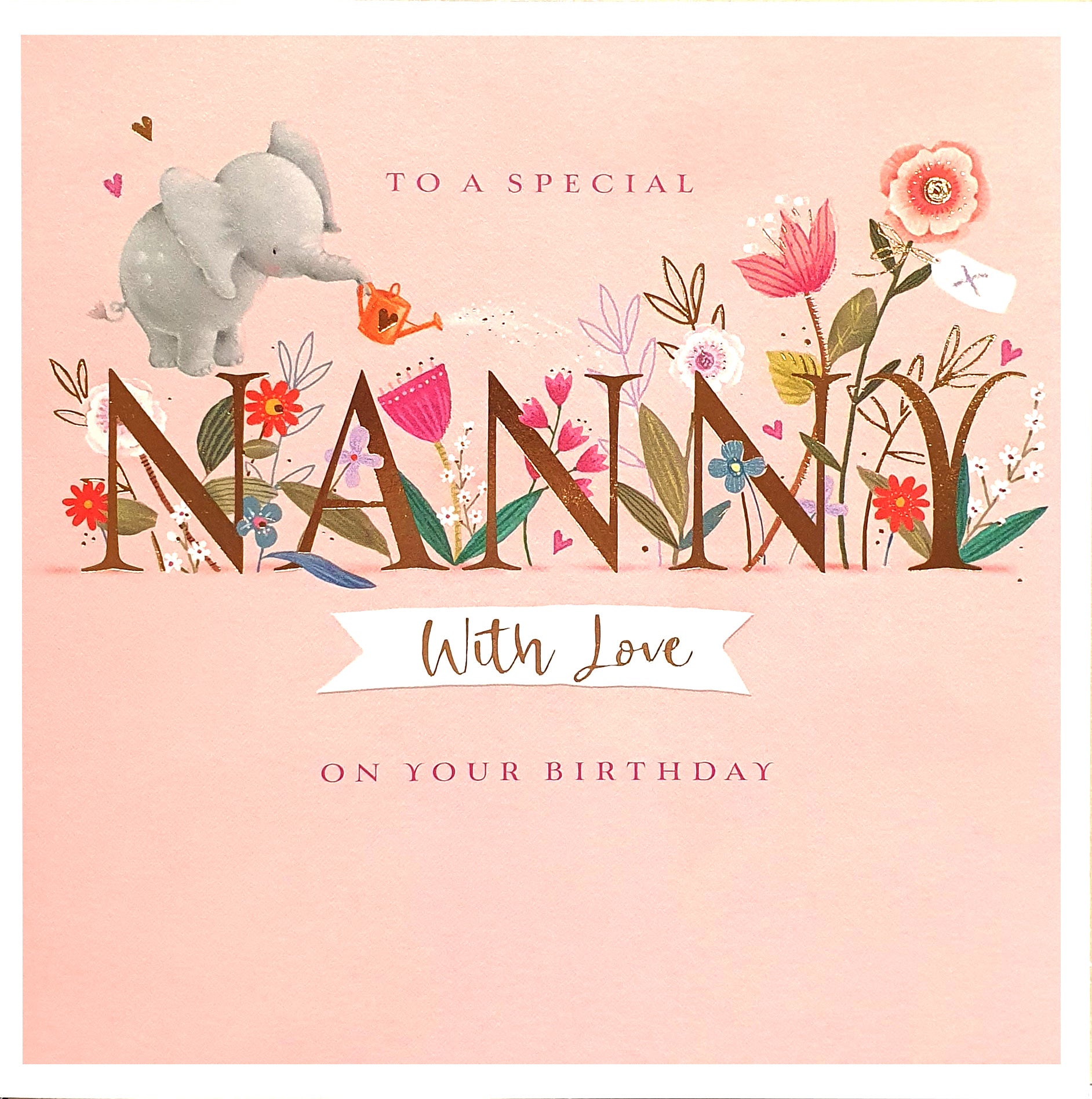 To A Special Nanny Birthday Card - Beautiful Bllooms