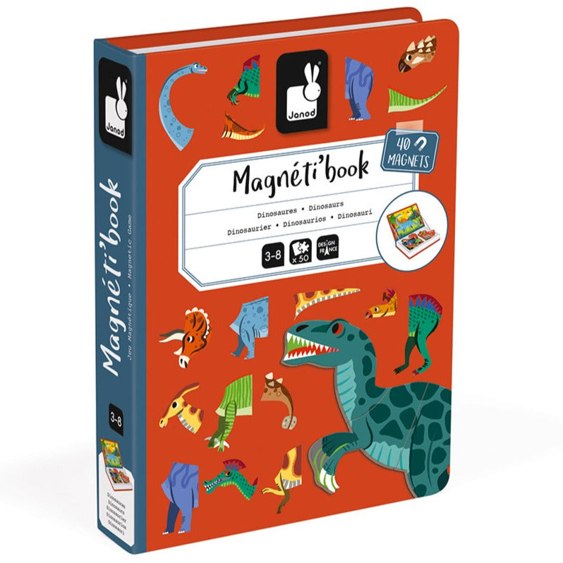 Janod Dinosaurs Magneti'book, 40 magnets