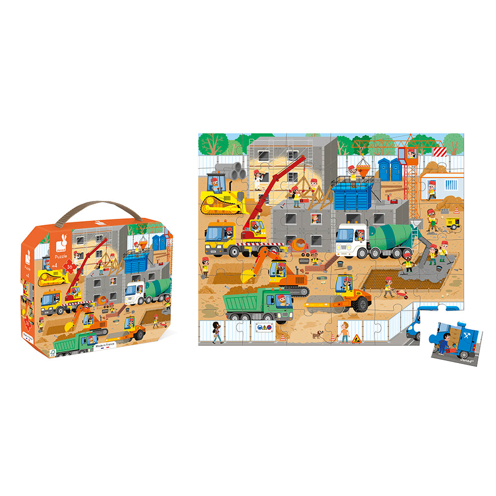 Janod Puzzle Construction Site - 36 pieces