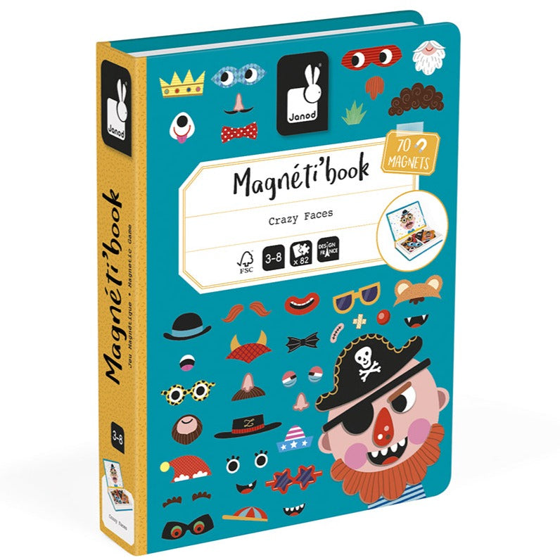 Janod Boy's Crazy Faces Magneti'Book