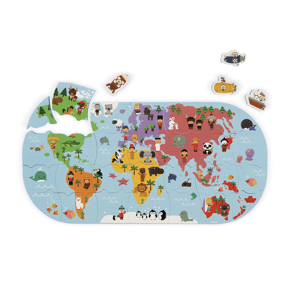 Janod Bath Explorers Map - Bath Toys