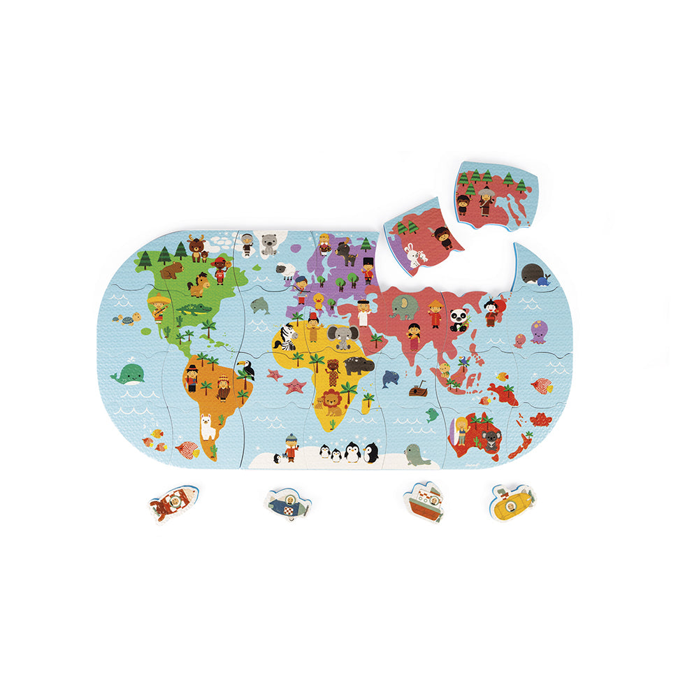Janod Bath Explorers Map - Bath Toys