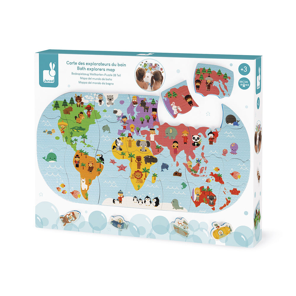 Janod Bath Explorers Map - Bath Toys