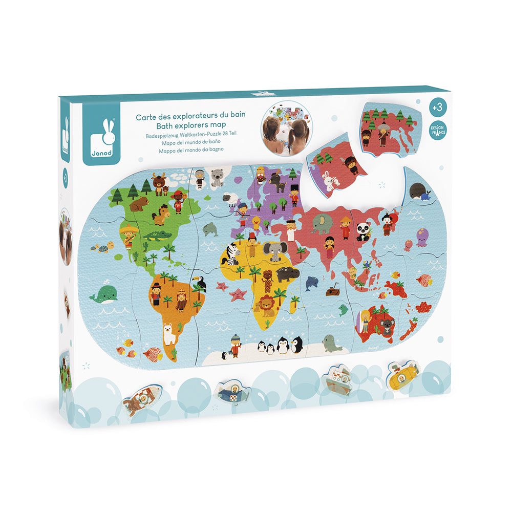 Janod Bath Explorers Map - Bath Toys