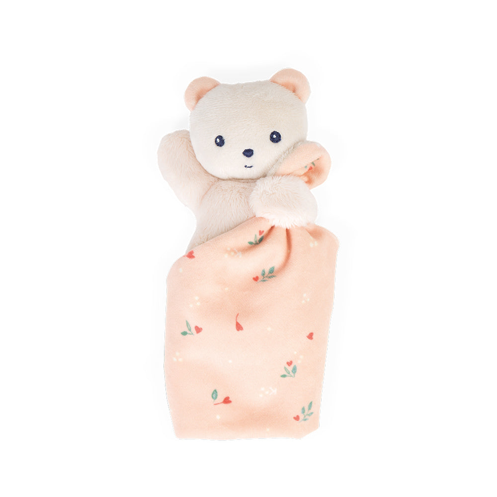 KALOO CARRE DOUCEUR DOUDOU BEAR LEAVES OF LOVE 17CM