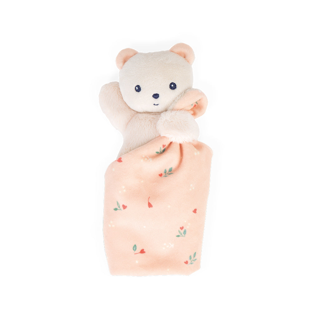 KALOO CARRE DOUCEUR DOUDOU BEAR LEAVES OF LOVE 17CM