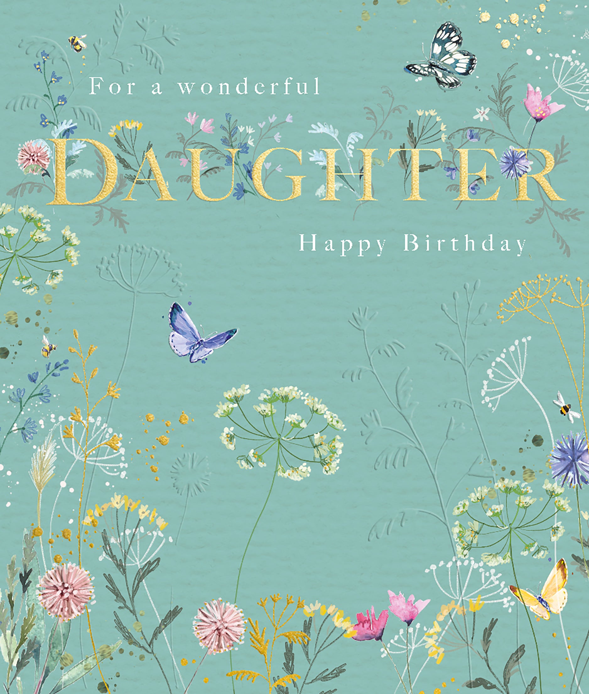 Daughter Birthday Card - Wild Meadow Flowers